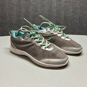 Vionic Women's Walker‎ Sneakers Gray Turquoise Comfort Walking Shoes US 9.5